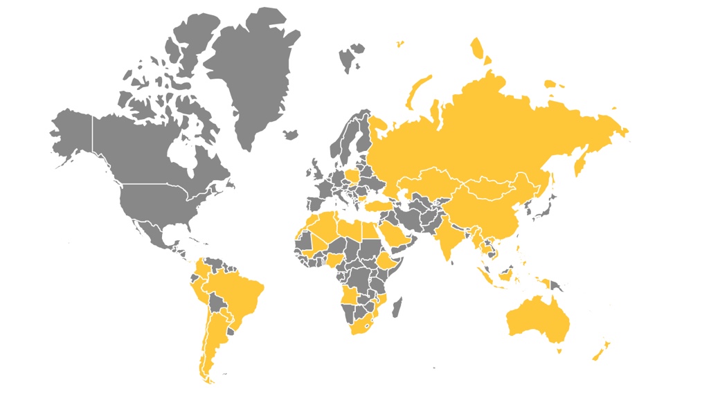Mapa red mundial Lonking